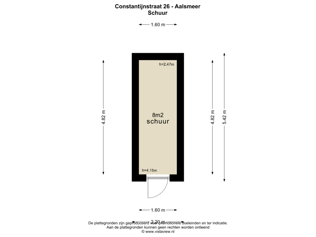 Bekijk plattegrond van SCHUUR 2 van Constantijnstraat 26