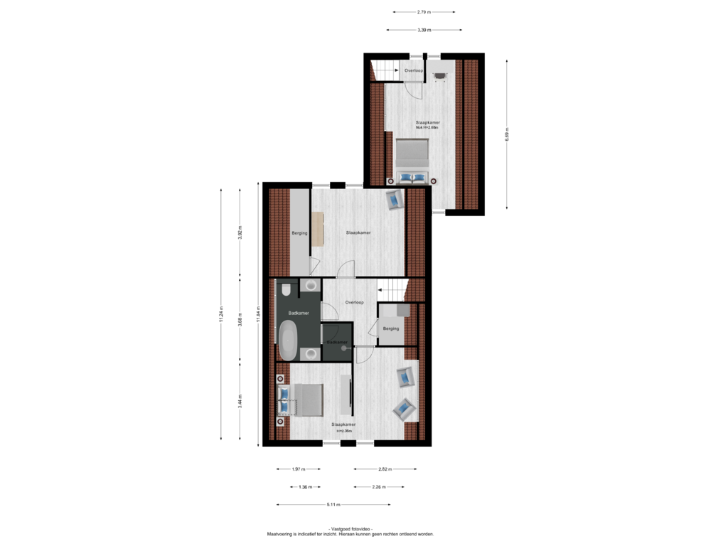 Bekijk plattegrond van 1e verdieping van Monte Christolaan 2