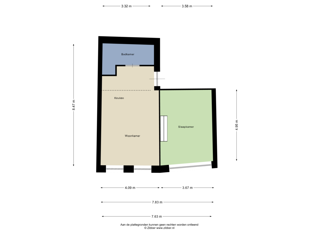 Bekijk plattegrond van Appartement  A van Bovenwoning Orthenstraat 11-13 A