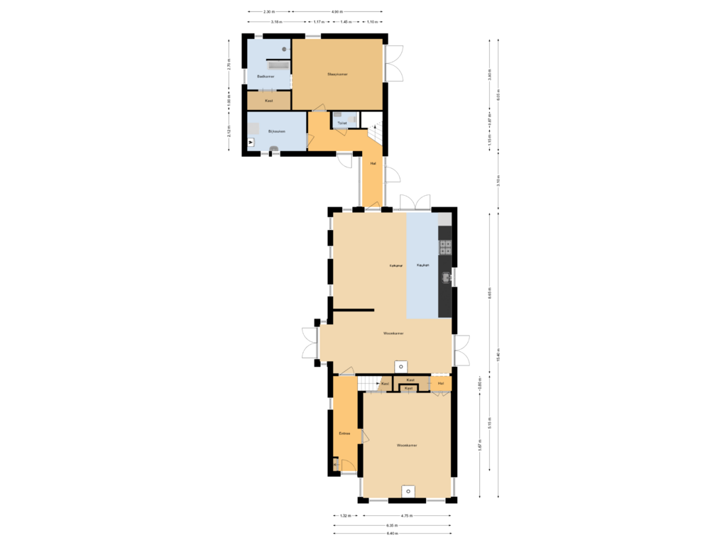 Bekijk plattegrond van Begane grond van Boerestreek 13