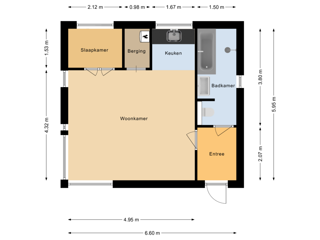 Bekijk plattegrond van Bijgebouw van Boerestreek 13