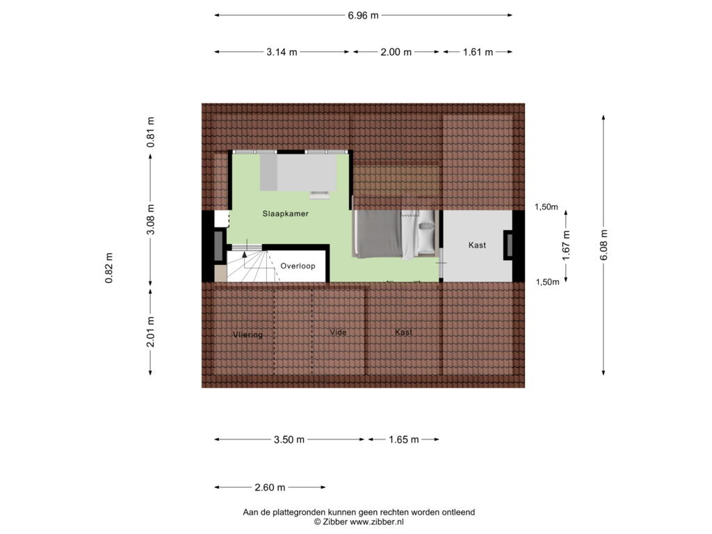 Bekijk plattegrond van Tweede verdieping van Bernard Vrienslaan 7