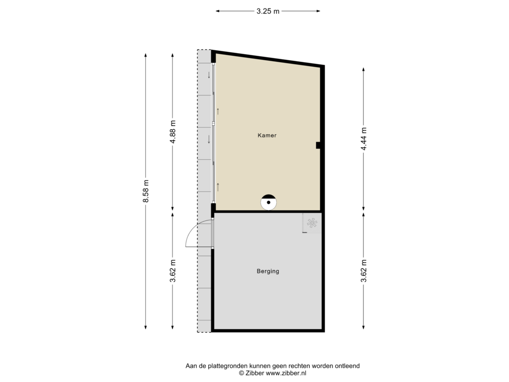 Bekijk plattegrond van Tuinhuis van Bernard Vrienslaan 7