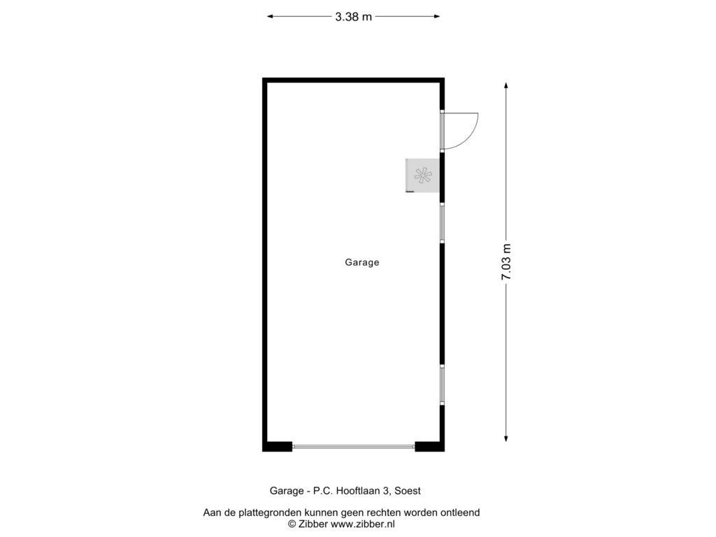 Bekijk plattegrond van Garage van P.C. Hooftlaan 3