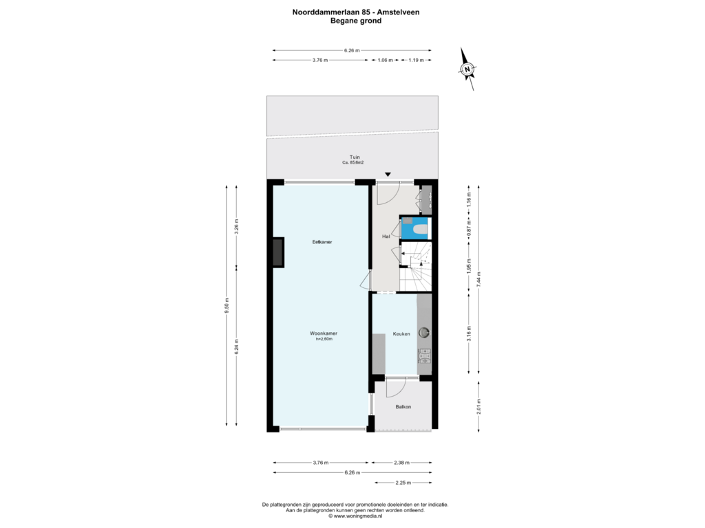 View floorplan of Begane_grond of Noorddammerlaan 85