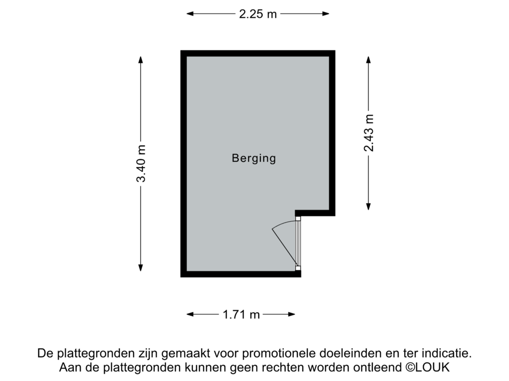 View floorplan of Berging of Generaal Spoorlaan 801