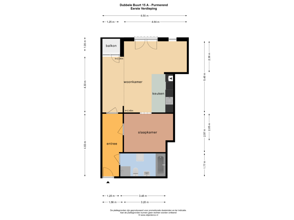 Bekijk plattegrond van EERSTE VERDIEPING van Dubbele buurt 15-A