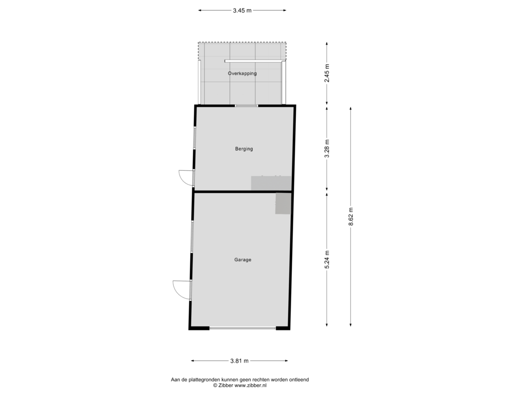 View floorplan of Garage of Stationsstraat 20