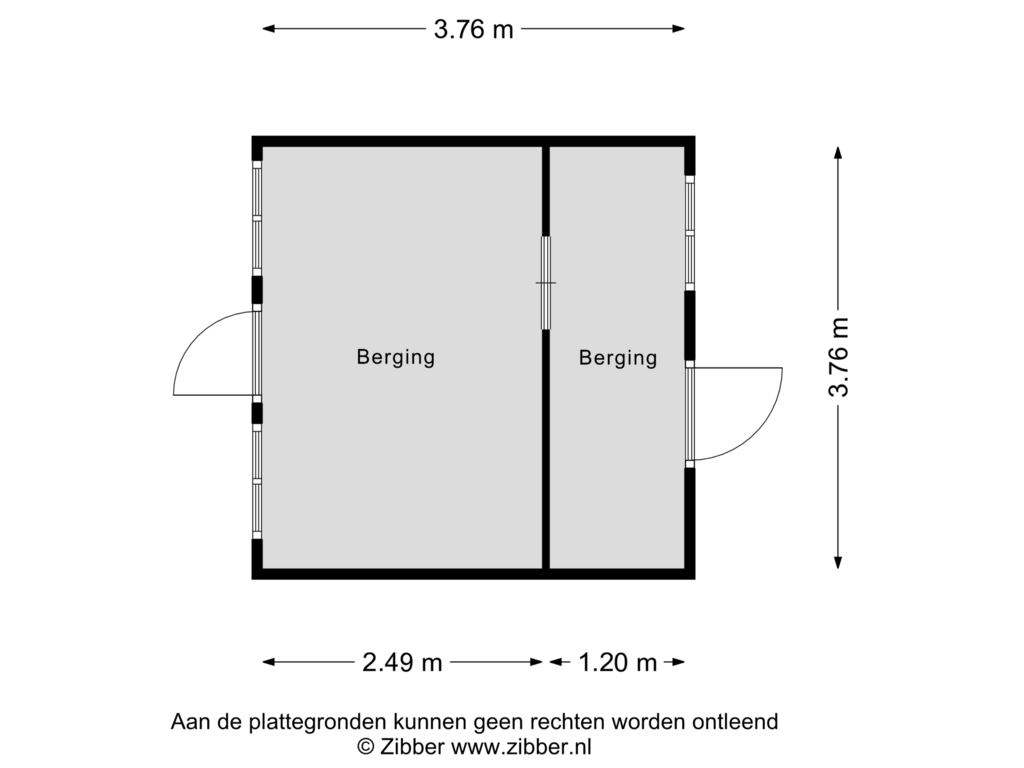 View floorplan of Berging of Stationsstraat 20