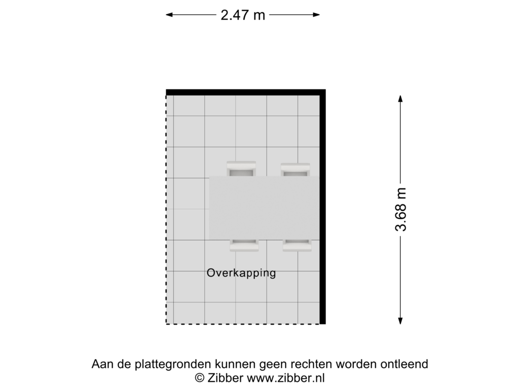 View floorplan of Overkapping of Stationsstraat 20