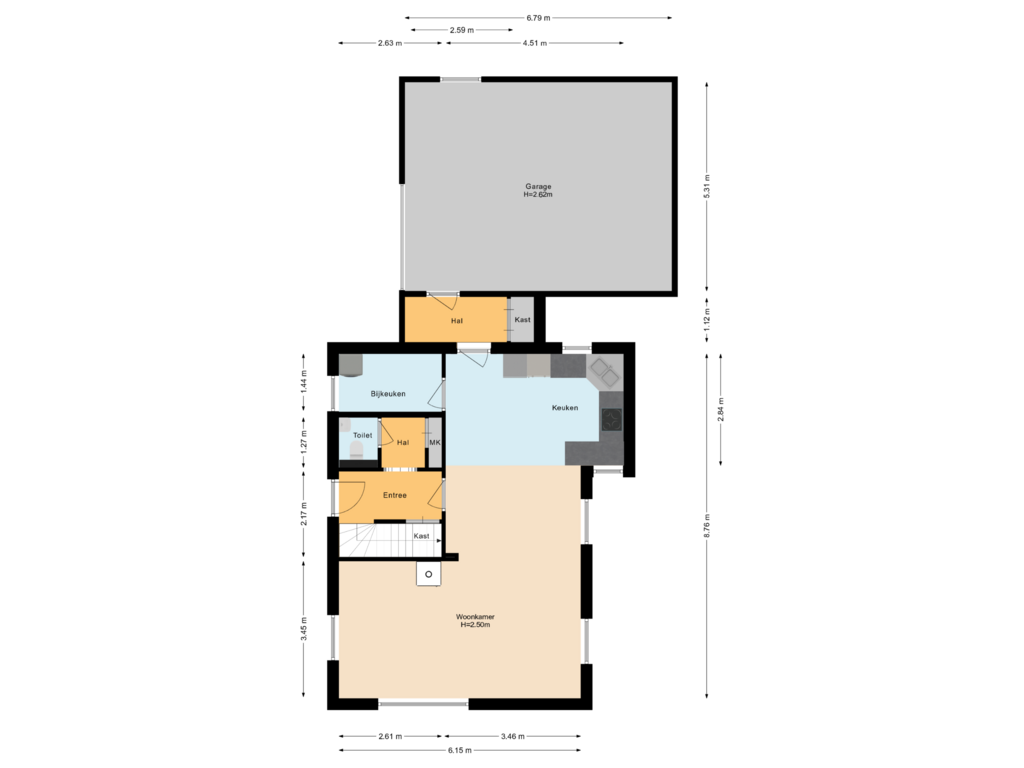 View floorplan of Begane grond of Willeskop 140