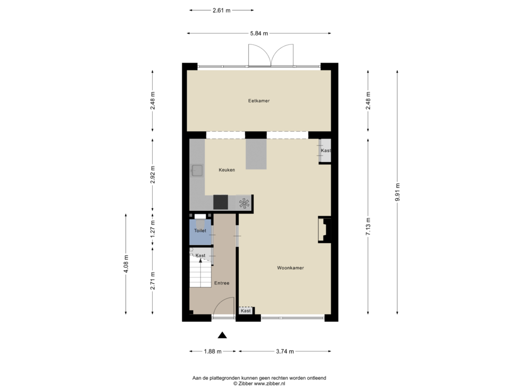 Bekijk plattegrond van Begane Grond van Oldenhoff 23