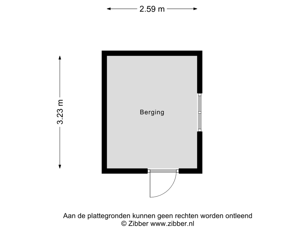 Bekijk plattegrond van Berging van Oldenhoff 23