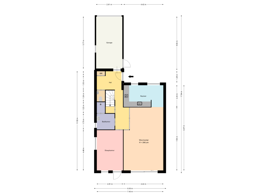 View floorplan of Begane grond of Botter 37 43