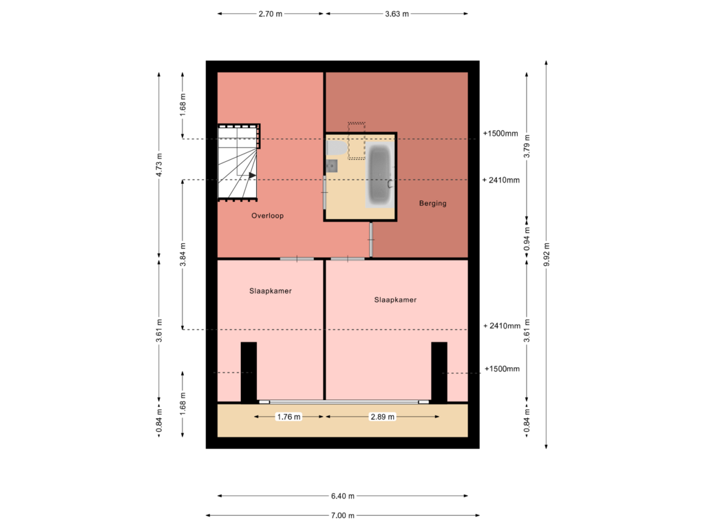 View floorplan of Eerste verdieping of Botter 37 43