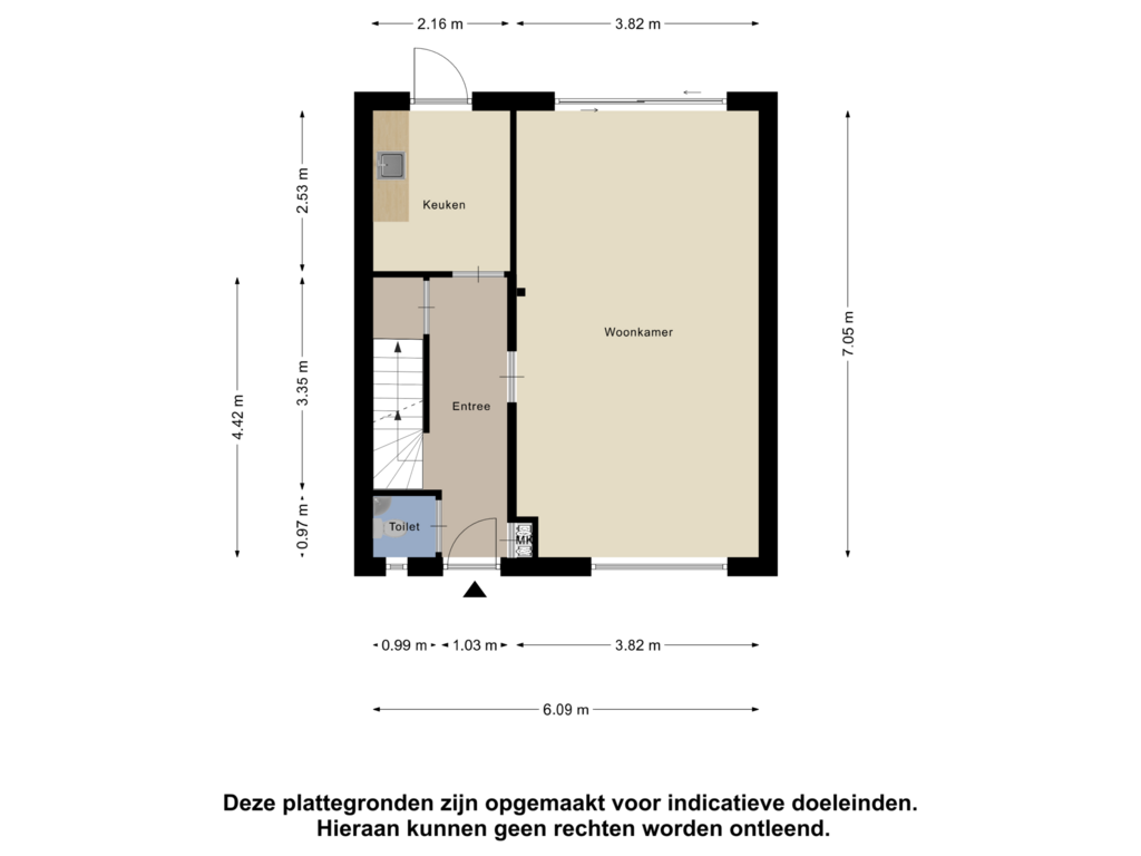 View floorplan of Begane Grond of Bachlaan 22