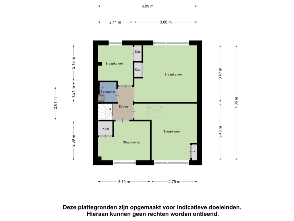 View floorplan of Eerste Verdieping of Bachlaan 22