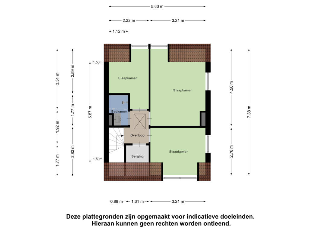 View floorplan of Eerste Verdieping of Piet Heinstraat 63