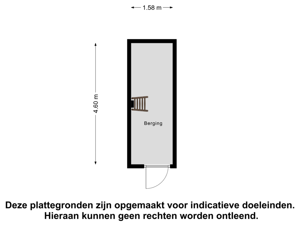 View floorplan of Berging of Piet Heinstraat 63