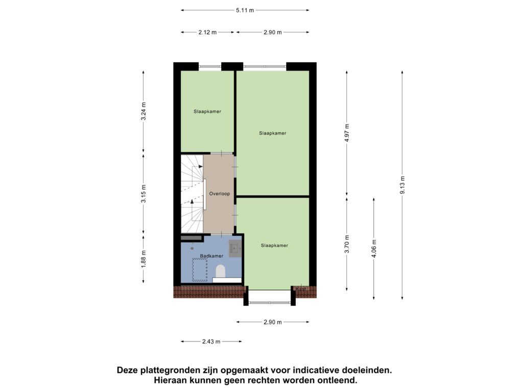 Bekijk plattegrond van Eerste Verdieping van Meester J van Dolderenstraat 13