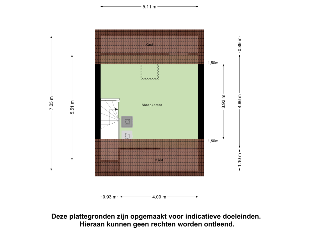 Bekijk plattegrond van Tweede verdieping van Meester J van Dolderenstraat 13