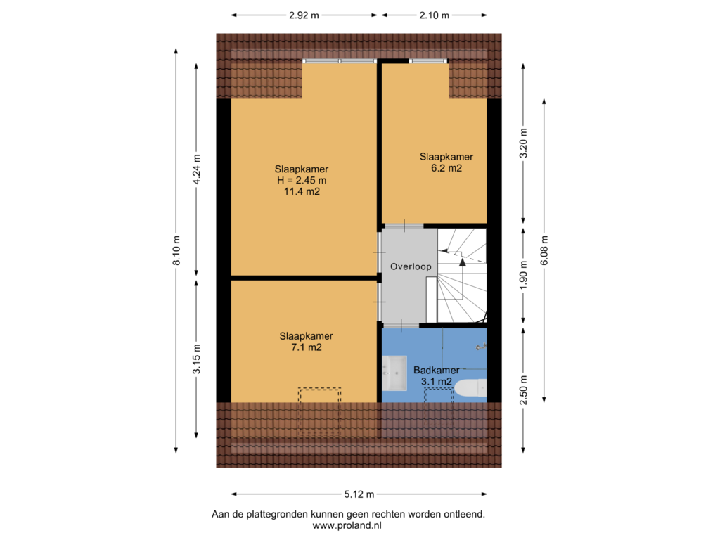 View floorplan of 1e Verdieping of Westerstukken 29