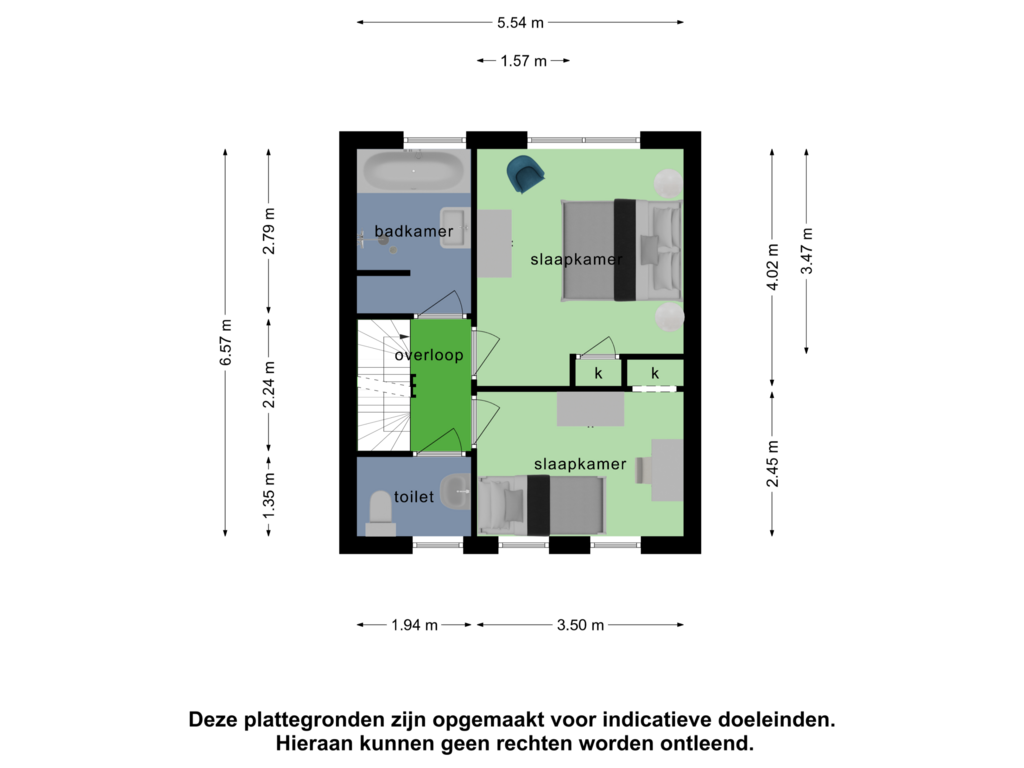 Bekijk plattegrond van 1e verdieping van Riouwstraat 10