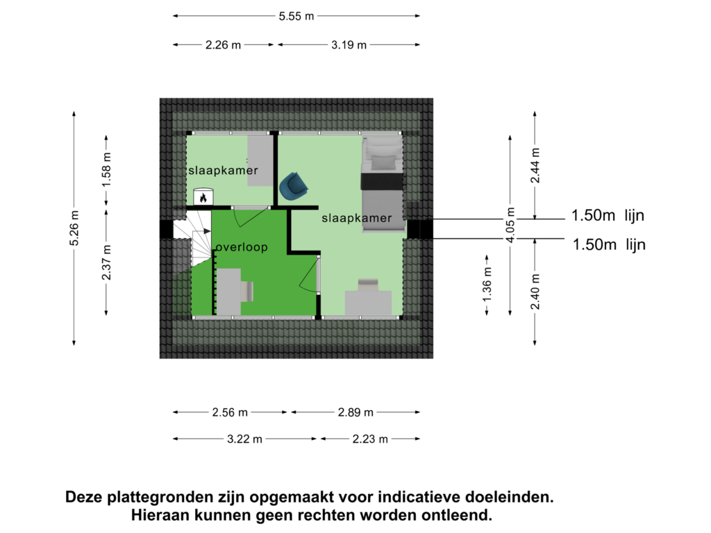 Bekijk plattegrond van 2e verdieping van Riouwstraat 10