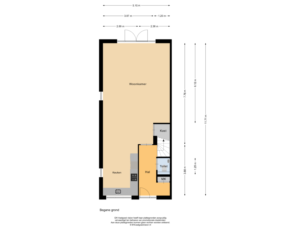 Bekijk plattegrond van Begane grond van Poortwachter 2