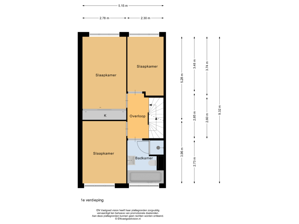 Bekijk plattegrond van 1e verdieping van Poortwachter 2