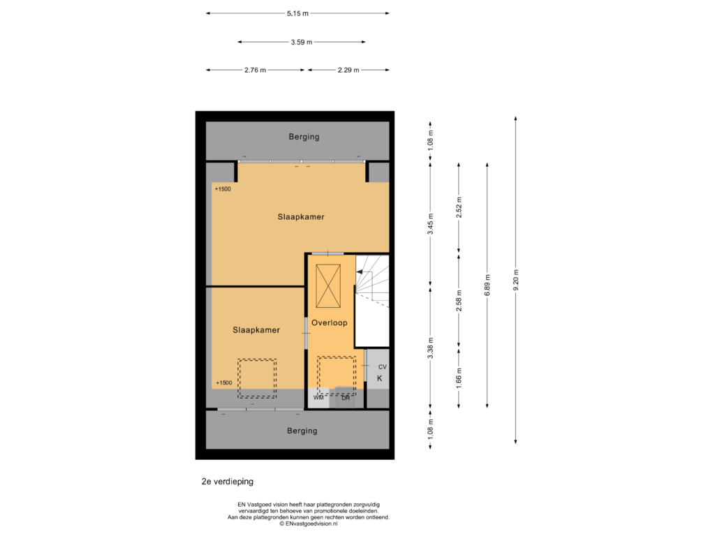 Bekijk plattegrond van 2e verdieping van Poortwachter 2