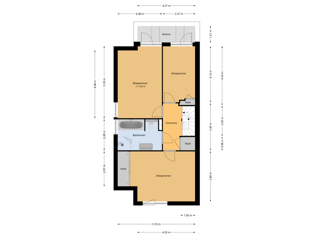 Bekijk plattegrond van 1e verdieping van Ruyshaven 9