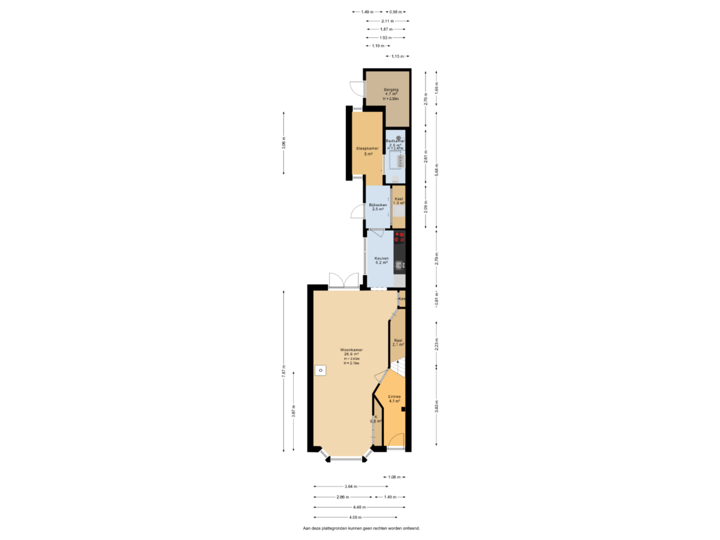 View floorplan of Begane grond of Vermeerstraat 30