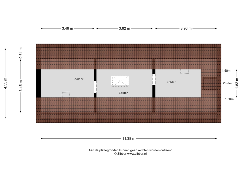 Bekijk plattegrond van Zolder van Oud Laar 4