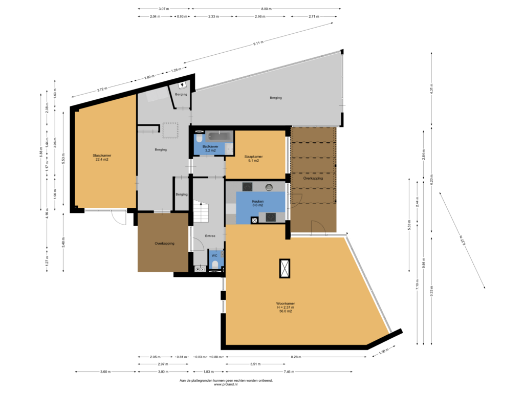 View floorplan of Begane Grond of Hunenoord 20