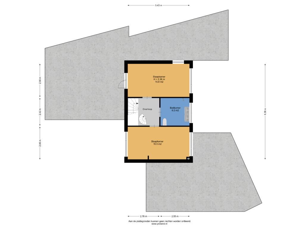 View floorplan of 1e Verdieping of Hunenoord 20