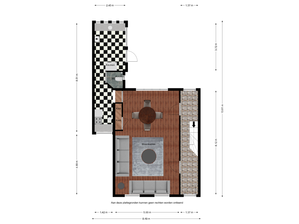 View floorplan of BG Willemsweg 36 te Schoondijke of Willemsweg 36