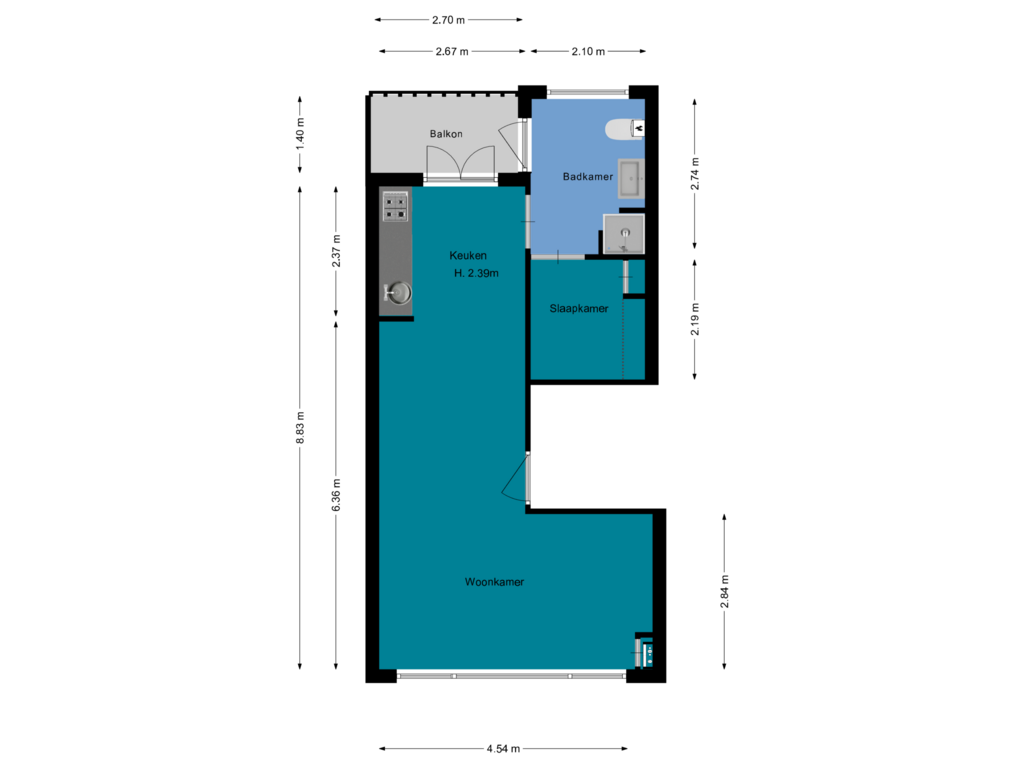 Bekijk plattegrond van 1e etage van Gijsbrecht van Amstelstraat 227