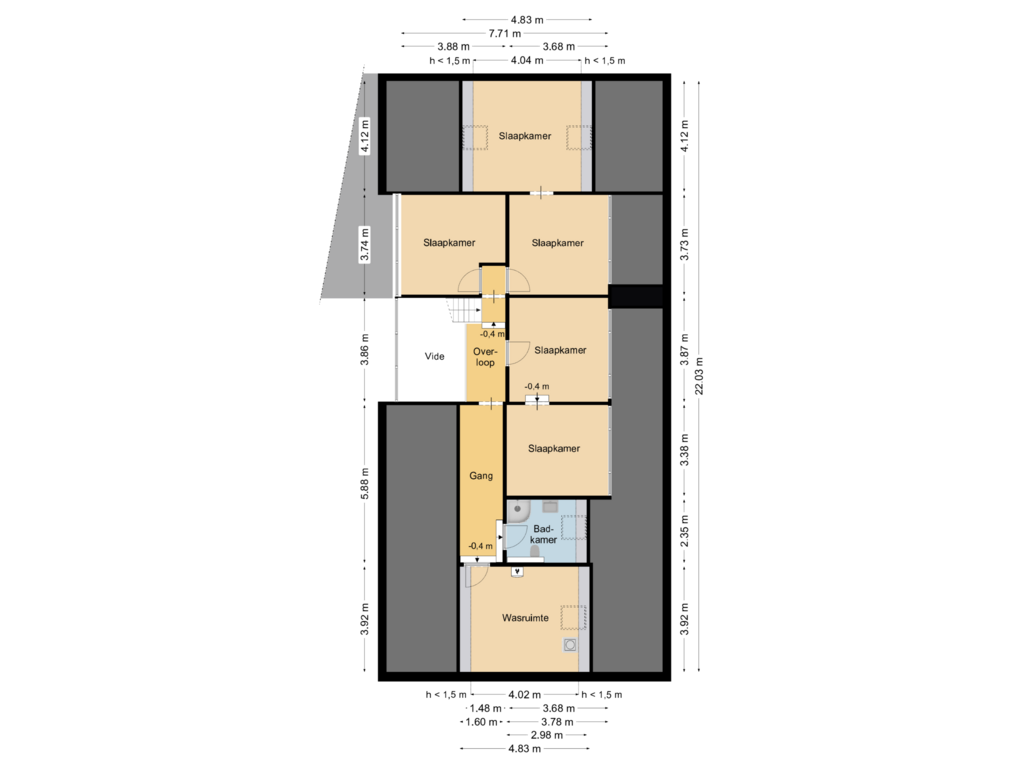 Bekijk plattegrond van Verdieping van Ericalaan 58