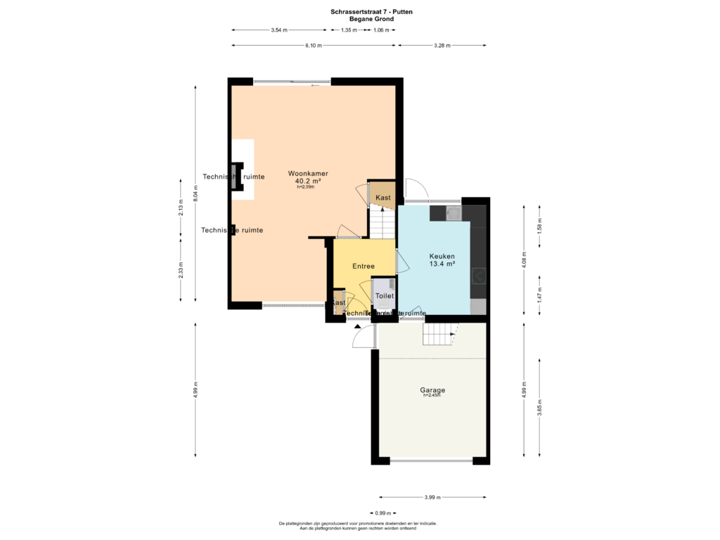 Bekijk plattegrond van BEGANE GROND van Schrassertstraat 7