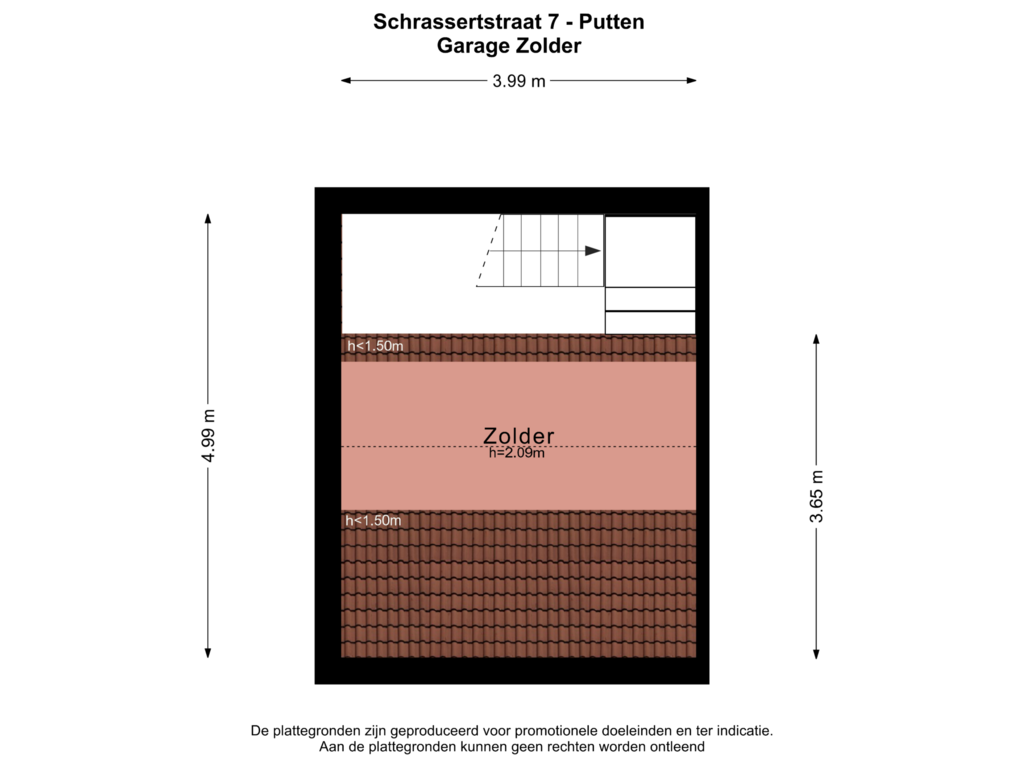 Bekijk plattegrond van GARAGE ZOLDER van Schrassertstraat 7