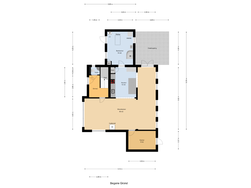 View floorplan of Begane Grond of Hoge Rijndijk 86