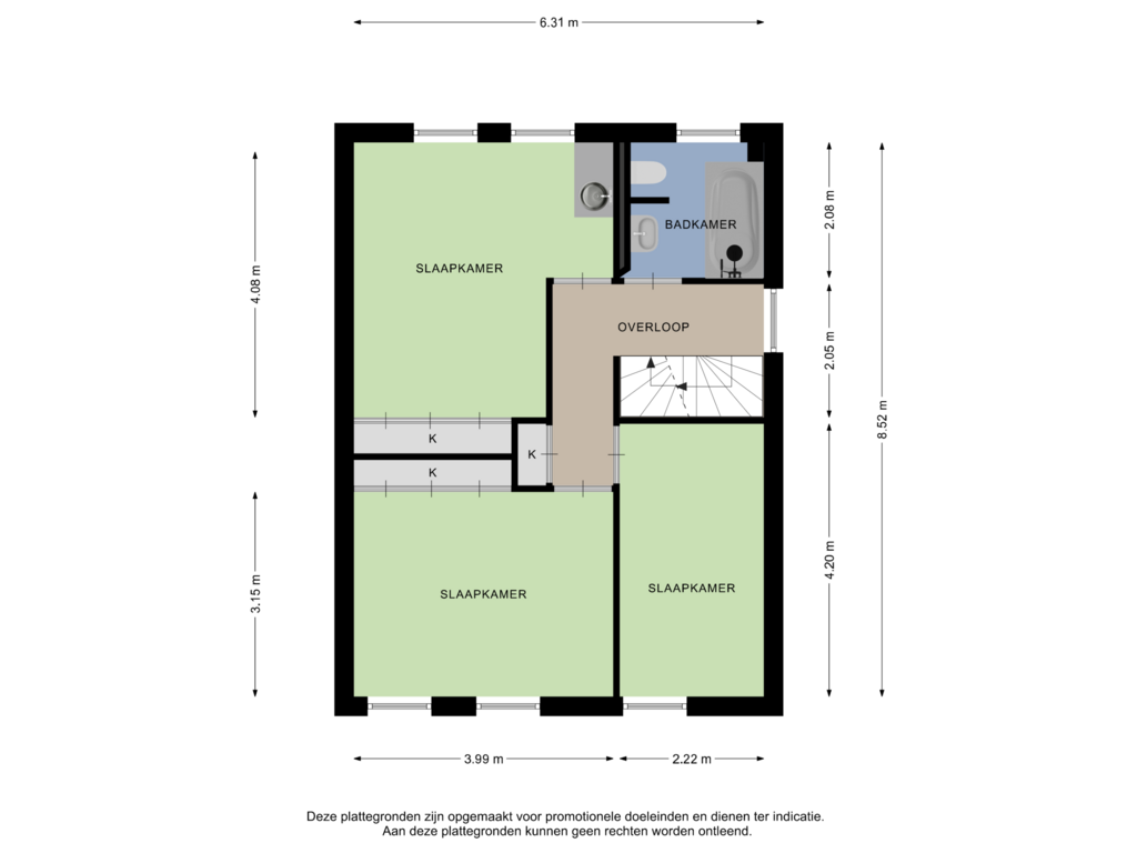 Bekijk plattegrond van 1e VERDIEPING van Rijnstraat 73