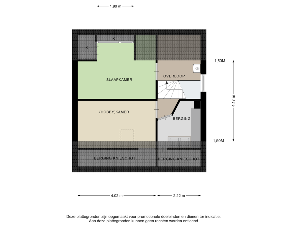 Bekijk plattegrond van 2e VERDIEPING van Rijnstraat 73