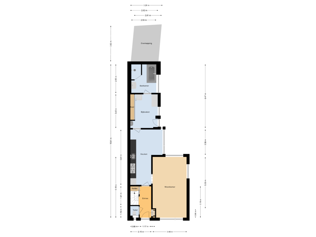 Bekijk plattegrond van Begane grond van Gouden Regenstraat 10