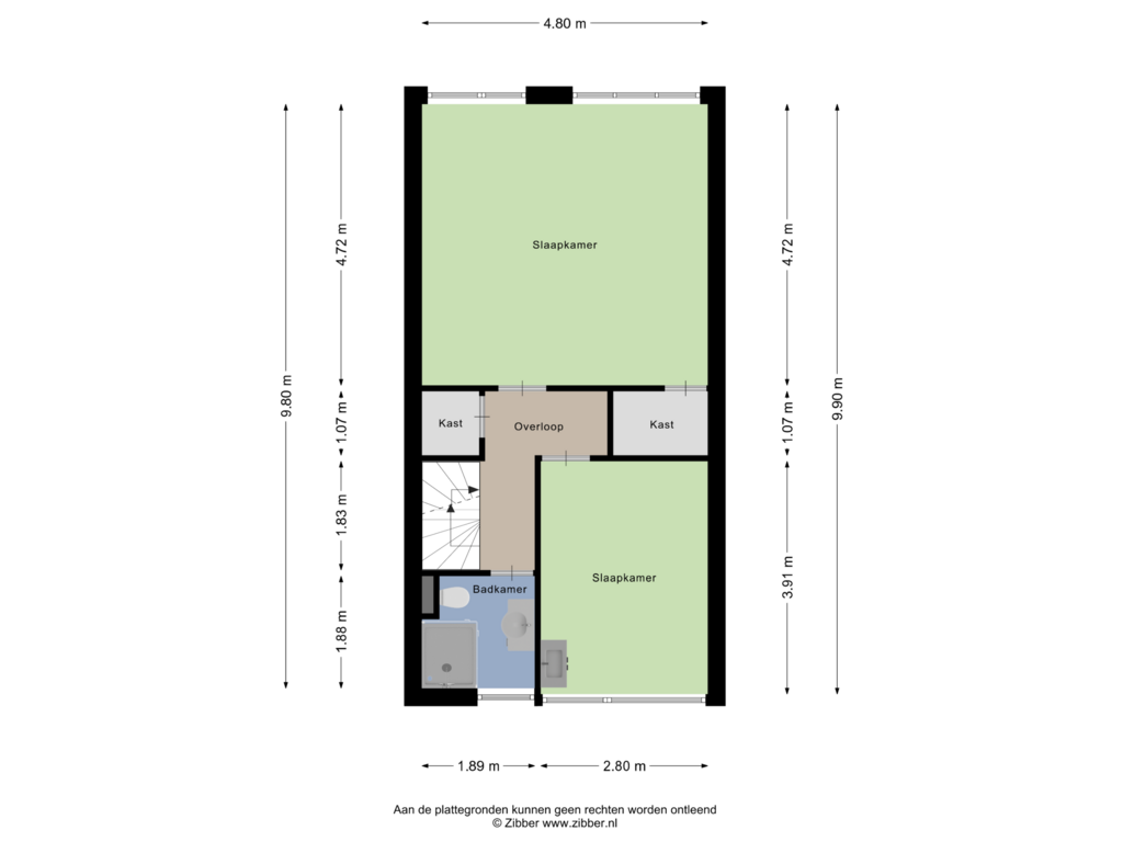 Bekijk plattegrond van Eerste verdieping van Staringstraat 414