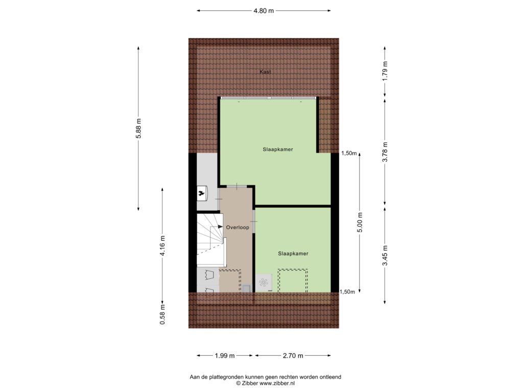 Bekijk plattegrond van Tweede verdieping van Staringstraat 414