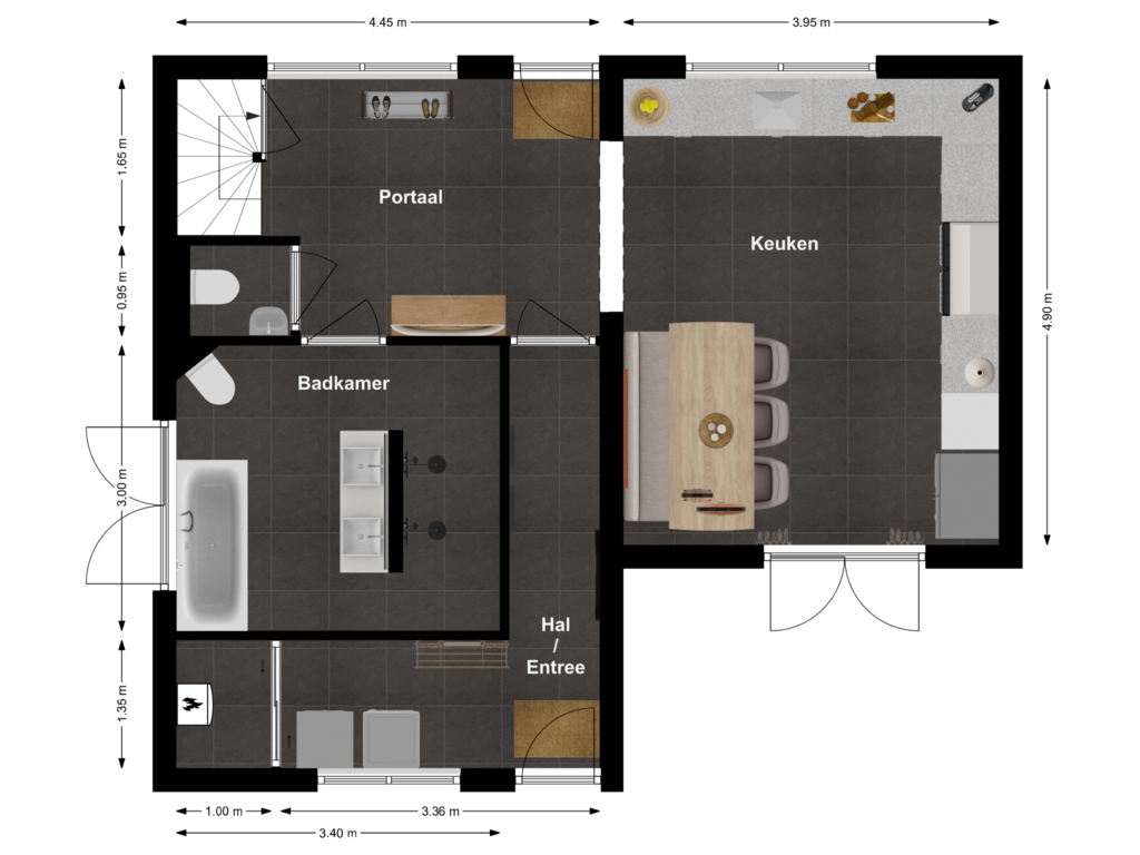 Bekijk plattegrond van Verdieping van Waaldijk 75