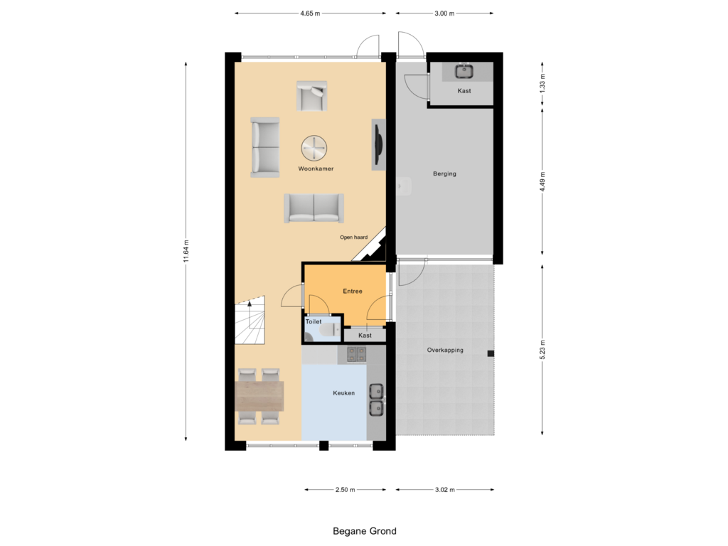 Bekijk plattegrond van Begane Grond van Leliestraat 53