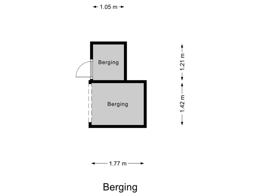 Bekijk plattegrond van Berging van Leliestraat 53